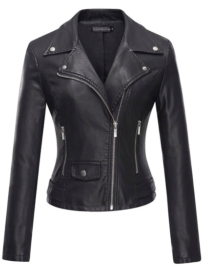 Évangeline | Perfecto Effet Cuir Noir