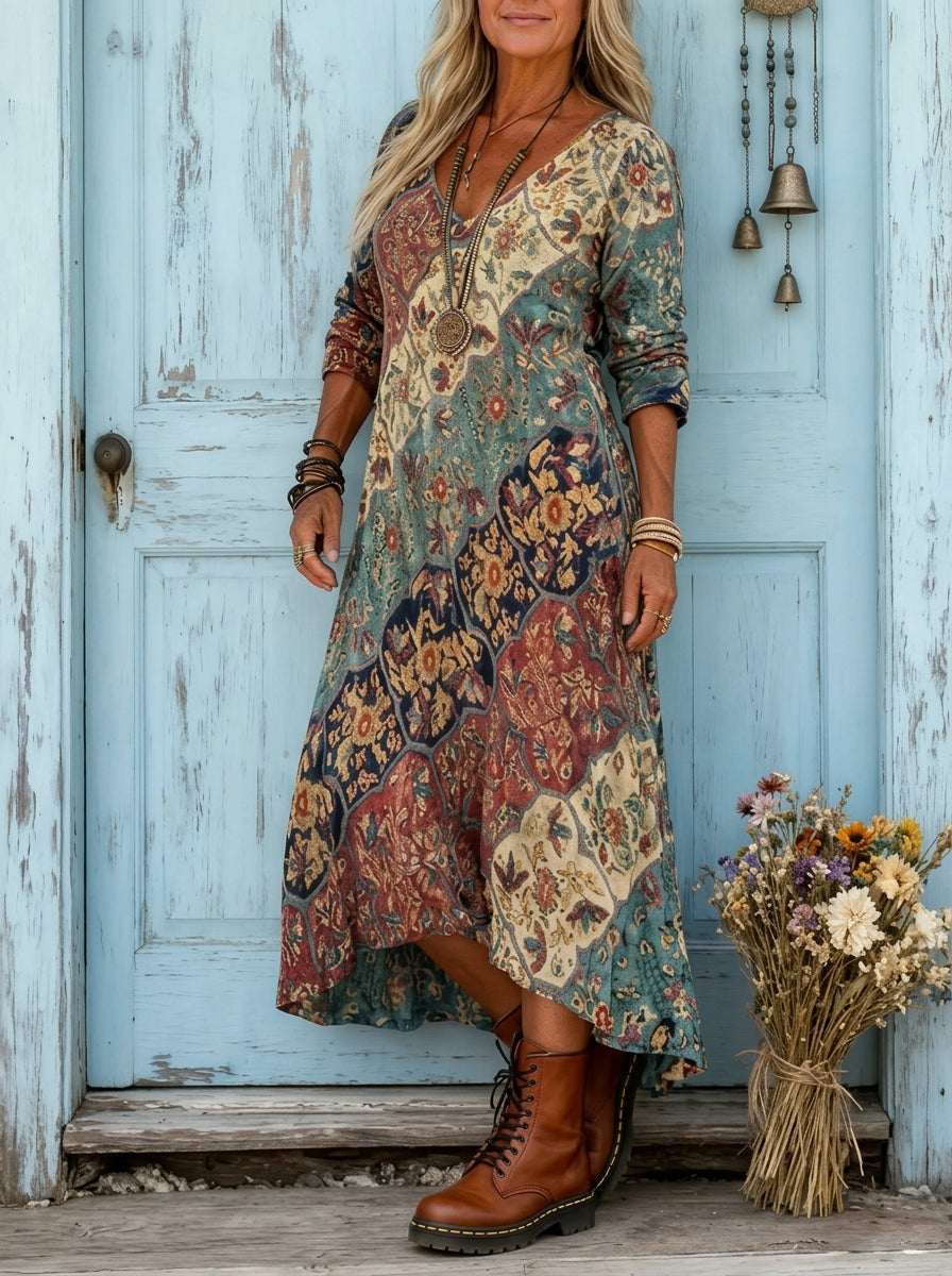 Lilwenn | Robe Longue Fluide Imprimée