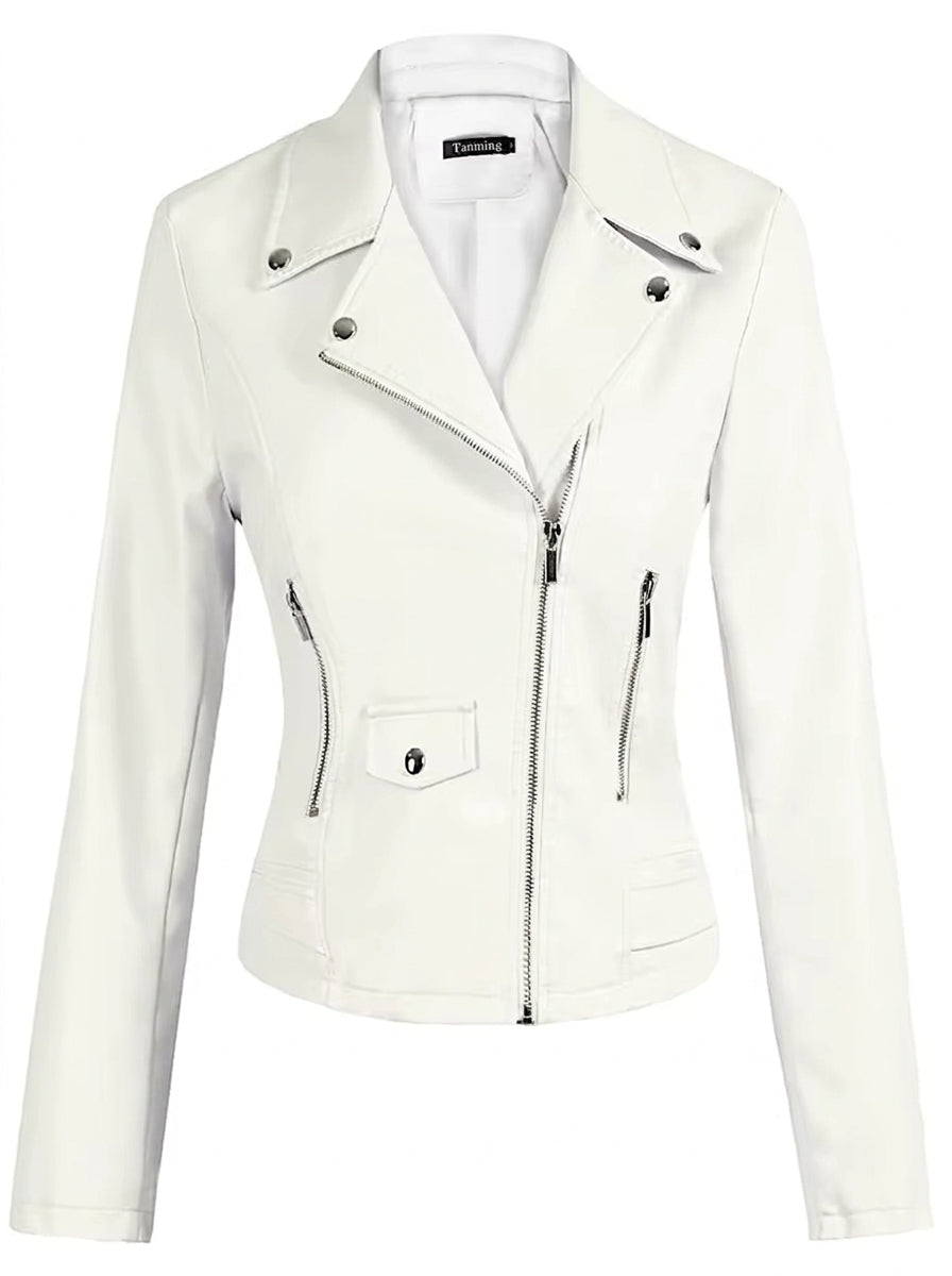 Laétitia | Perfecto Effet Cuir Blanc