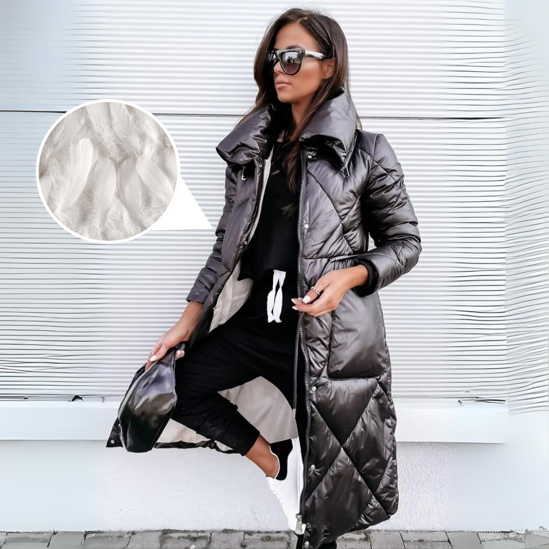 Lucile | Parka Longue Matelassée à Col Montant