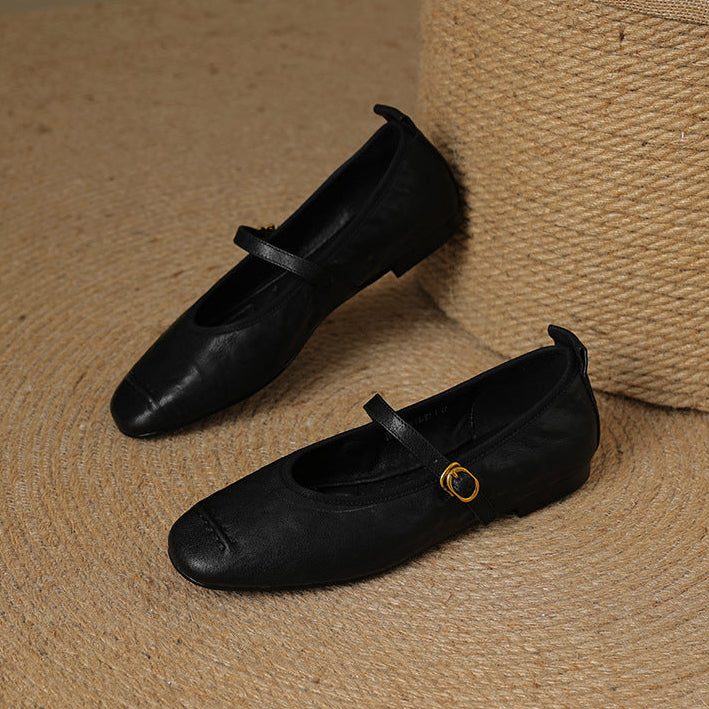 Wani – Mules Plates en Cuir Souple – vue 18