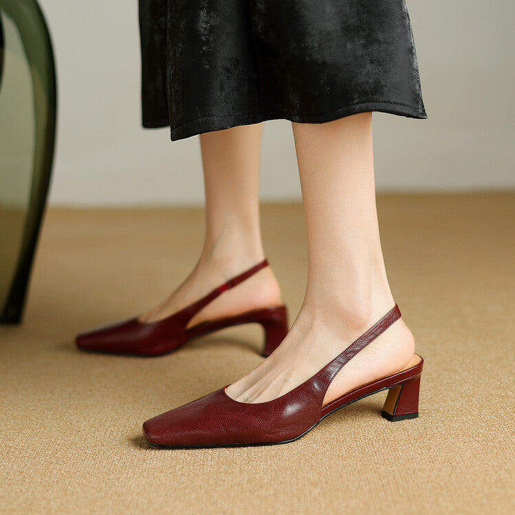 Ersa – Chaussures en Cuir à Bride Arrière – vue 4