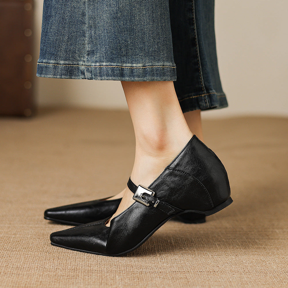 Tamsin – Babies Mary Jane Pointues en Cuir – vue 14