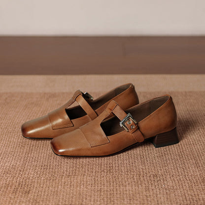 Veyra | Escarpins en Cuir à Bride en T