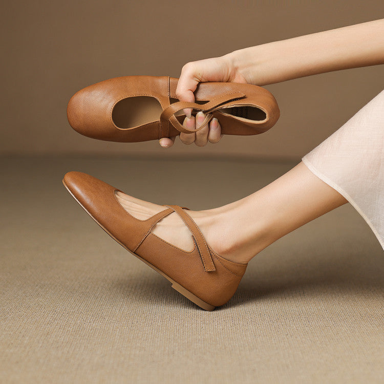 Zeor | Babies en Cuir à Brides Croisées