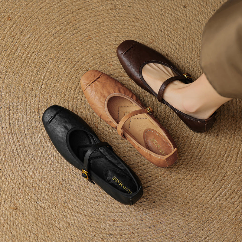 Wani – Mules Plates en Cuir Souple – vue 9