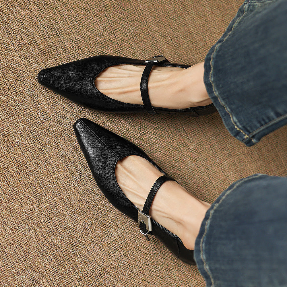 Tamsin – Babies Mary Jane Pointues en Cuir – vue 12