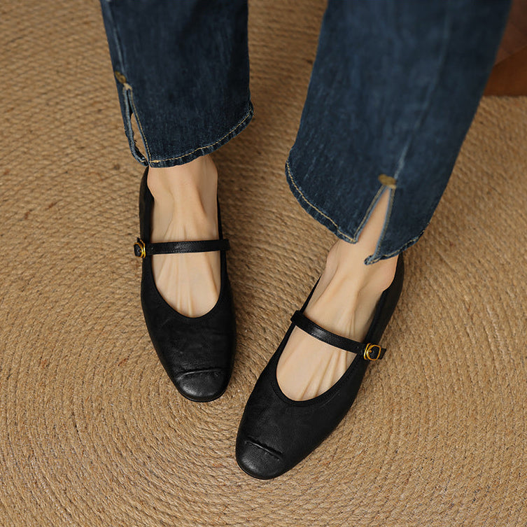 Wani – Mules Plates en Cuir Souple – vue 17