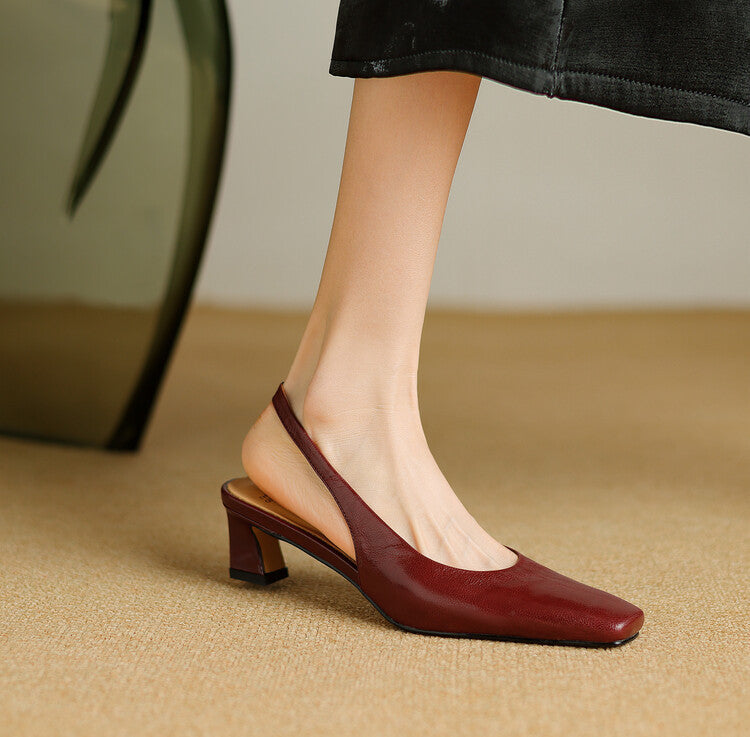 Ersa – Chaussures en Cuir à Bride Arrière – vue 5