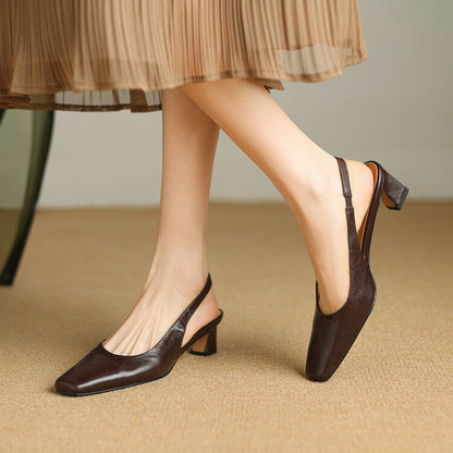 Ersa – Chaussures en Cuir à Bride Arrière – vue 20