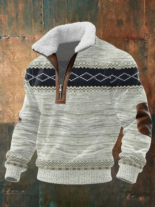 Sweat Zippé Col Haut Doublé