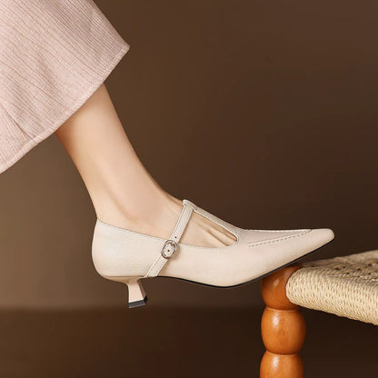 Tirea – Escarpins en Cuir à Bride en T – vue 4
