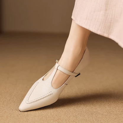 Tirea – Escarpins en Cuir à Bride en T – vue 6