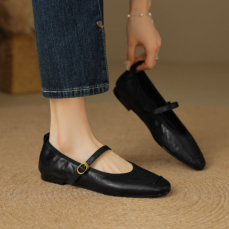 Wani – Mules Plates en Cuir Souple – vue 3