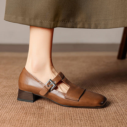 Veyra | Escarpins en Cuir à Bride en T