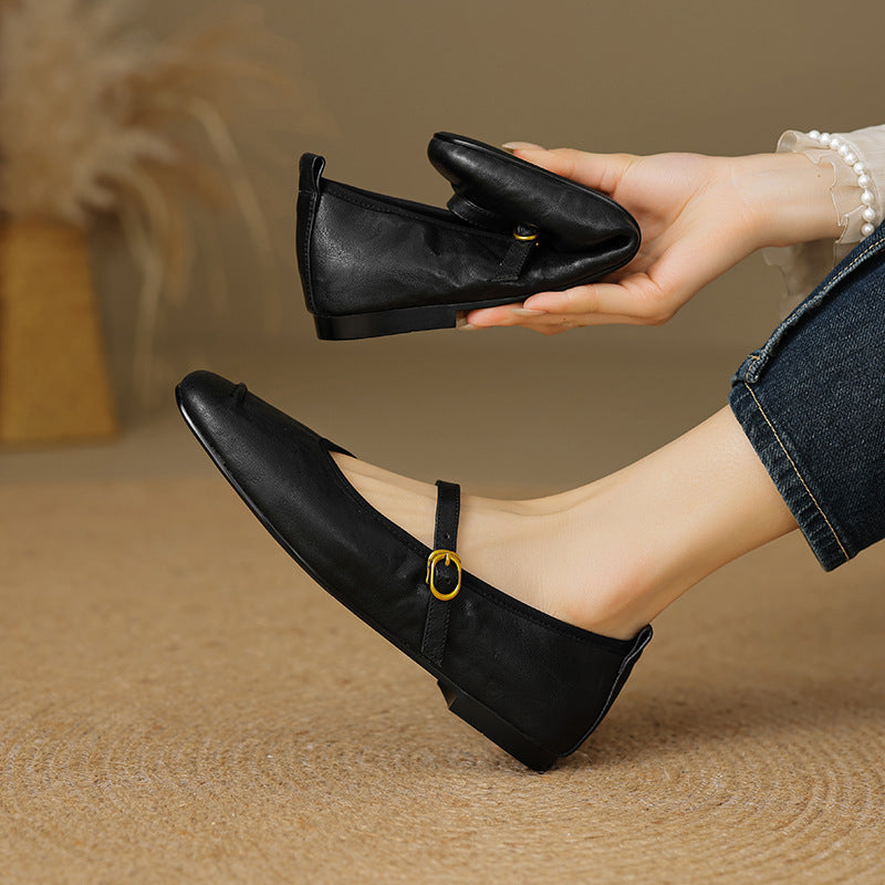 Wani – Mules Plates en Cuir Souple – vue 15