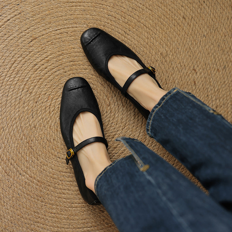 Wani – Mules Plates en Cuir Souple – vue 16
