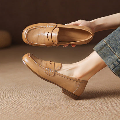 Galea mocassins en cuir marron