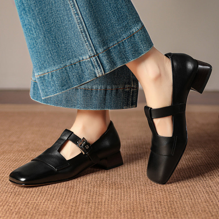 Veyra escarpins en cuir noir