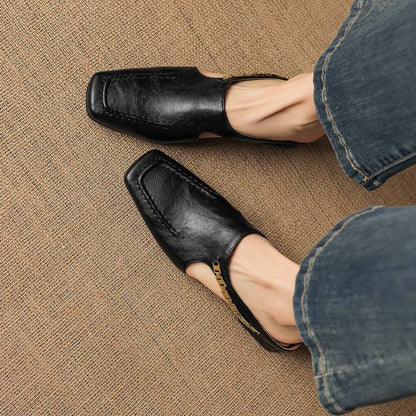 Vyla | Mules en Cuir Véritable