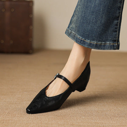 Tamsin – Babies Mary Jane Pointues en Cuir – vue 11