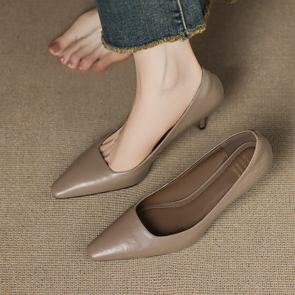 Zala – Escarpins Pointus en Cuir – vue 5
