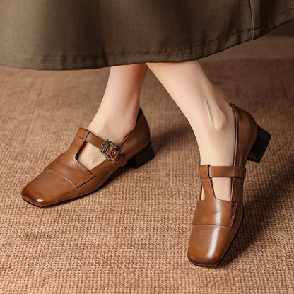 Veyra | Escarpins en Cuir à Bride en T