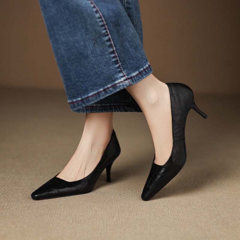 Zala – Escarpins Pointus en Cuir – vue 4