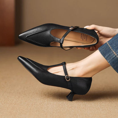 Tirea – Escarpins en Cuir à Bride en T – vue 3