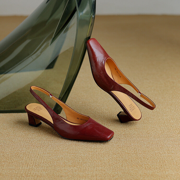 Ersa – Chaussures en Cuir à Bride Arrière – vue 11