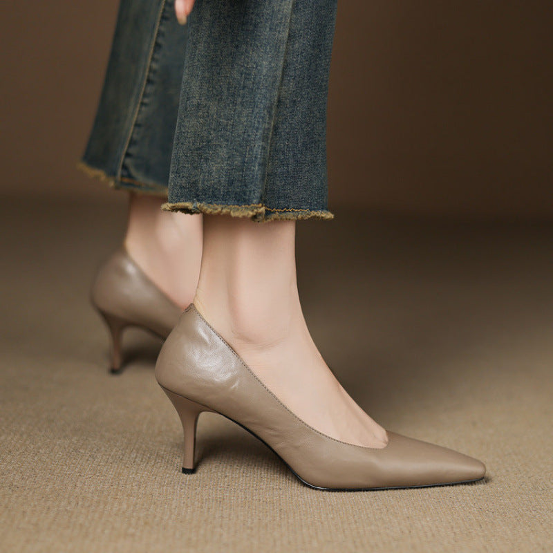 Zala – Escarpins Pointus en Cuir – vue 6