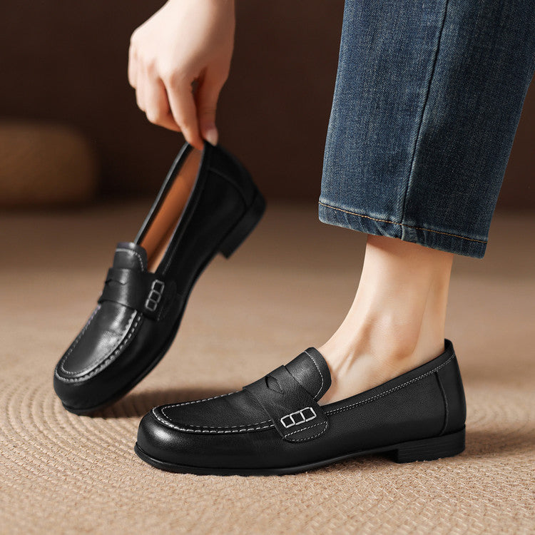 Galea mocassins en cuir noir