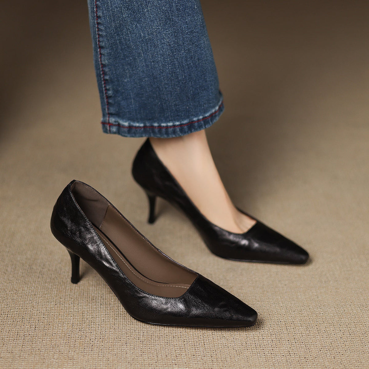 Zala – Escarpins Pointus en Cuir – vue 16