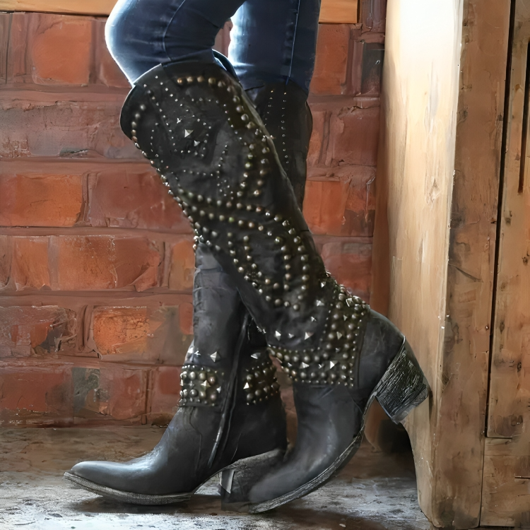 Anastasie | Bottes Western Cloutées