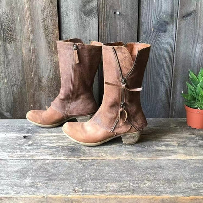 Augustine | Bottes Mi-Mollet en Cuir
