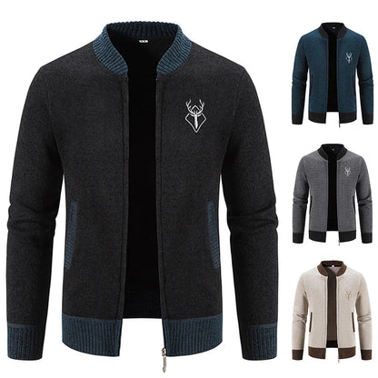 Pieter | Gilet Homme Tricoté, Détail Automnal