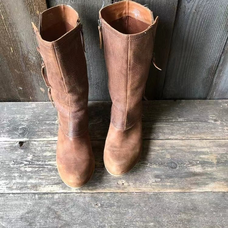 Augustine | Bottes Mi-Mollet en Cuir