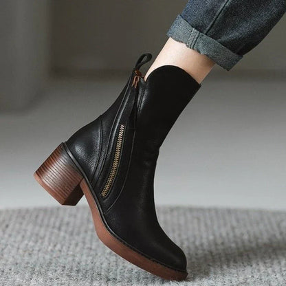 Mathurine | Bottines en Cuir à Talon