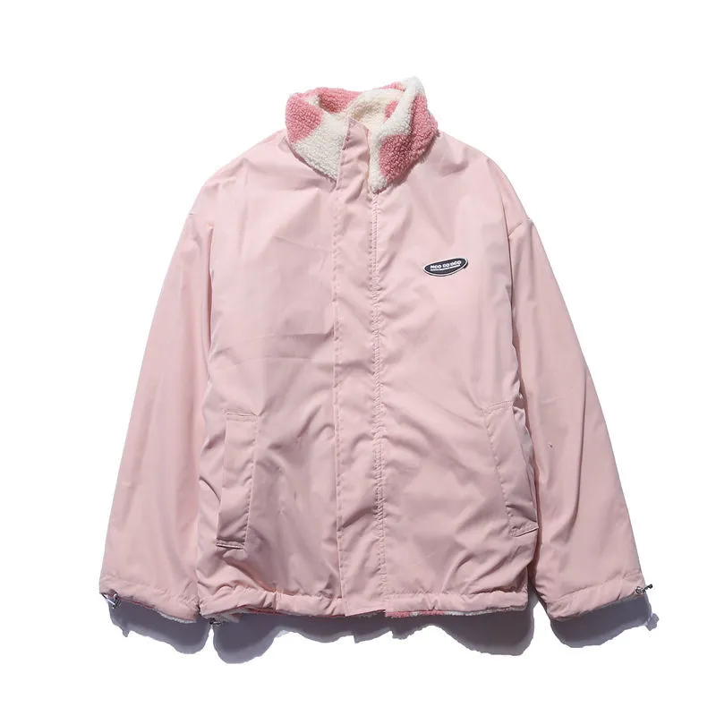 Lilou | Veste Réversible Motif Cœurs