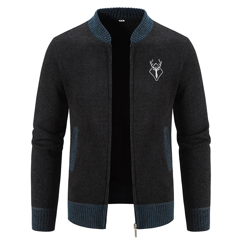 Pieter | Gilet Homme Tricoté, Détail Automnal