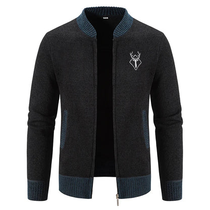 Pieter | Gilet Homme Tricoté, Détail Automnal