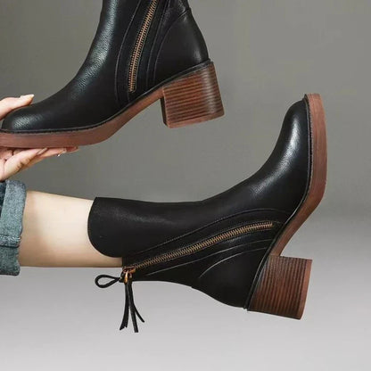 Mathurine | Bottines en Cuir à Talon