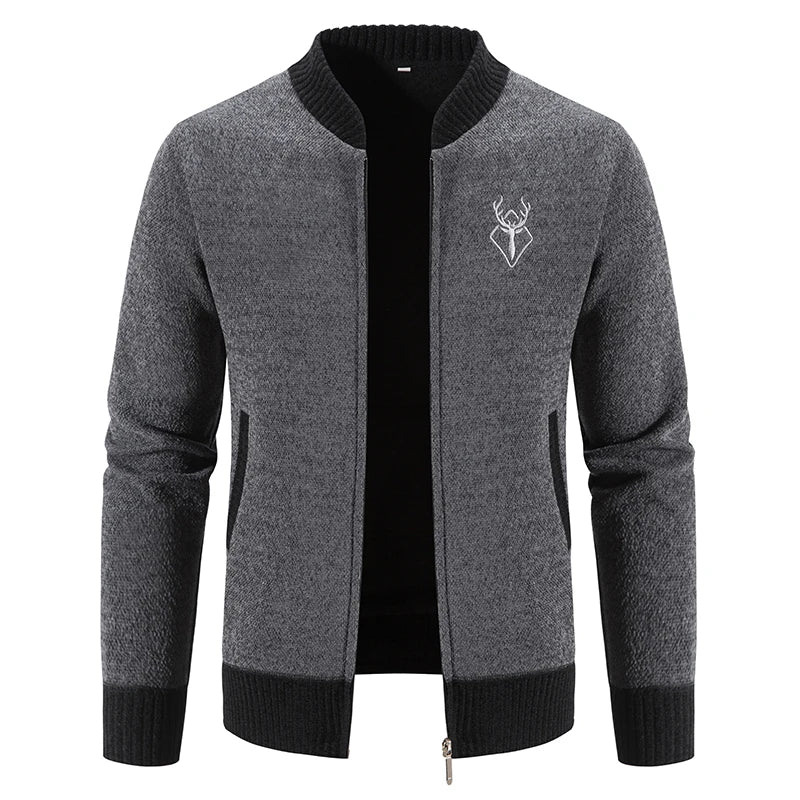 Pieter | Gilet Homme Tricoté, Détail Automnal