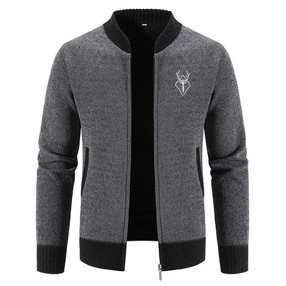 Pieter | Gilet Homme Tricoté, Détail Automnal