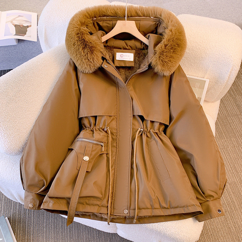 Rosine | Parka Cintrée à Capuche Fourrure
