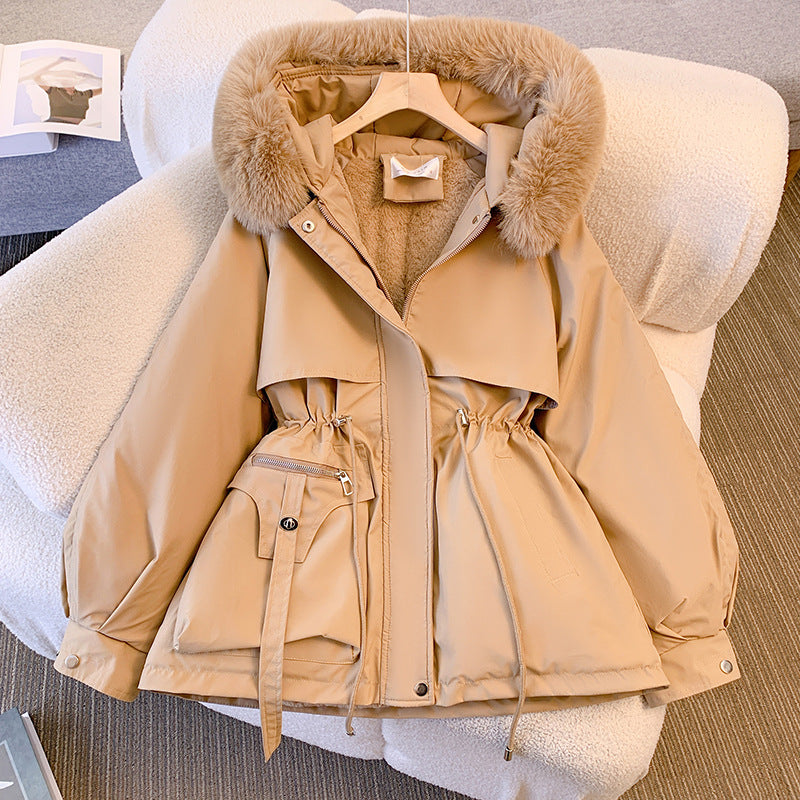 Rosine | Parka Cintrée à Capuche Fourrure