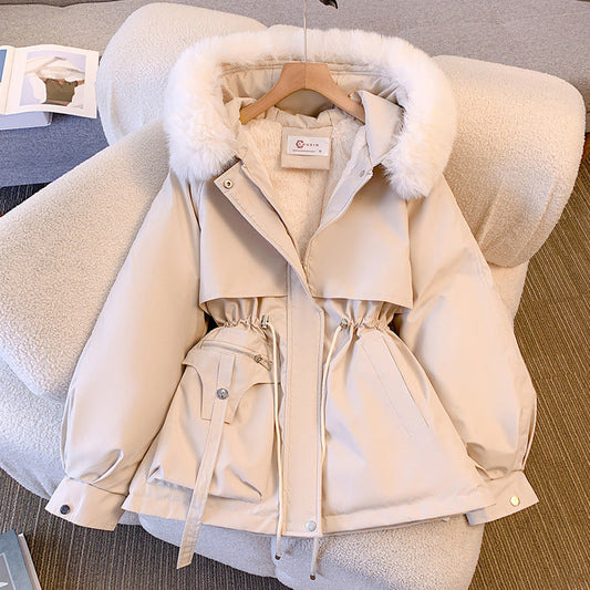 Rosine | Parka Cintrée à Capuche Fourrure