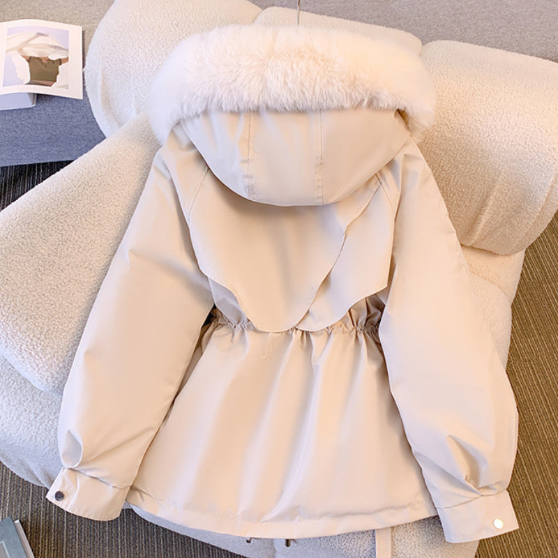 Rosine | Parka Cintrée à Capuche Fourrure