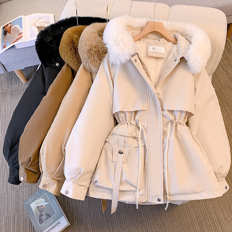 Rosine | Parka Cintrée à Capuche Fourrure