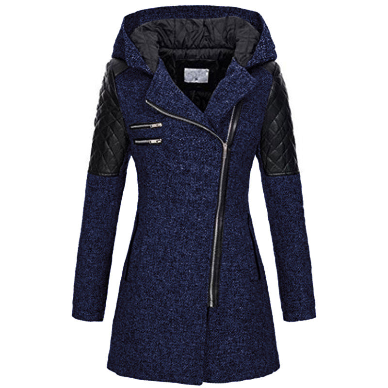 Eulalie | Manteau Mi-Long à Zip Asymétrique